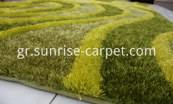 Polyester Shaggy Rug thick yarn with 3D design